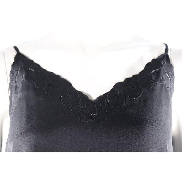 Aritzia Babaton Womens Size XS Black Camisole Floral Embroidered V-Neck Tank Top - Picture 7 of 8